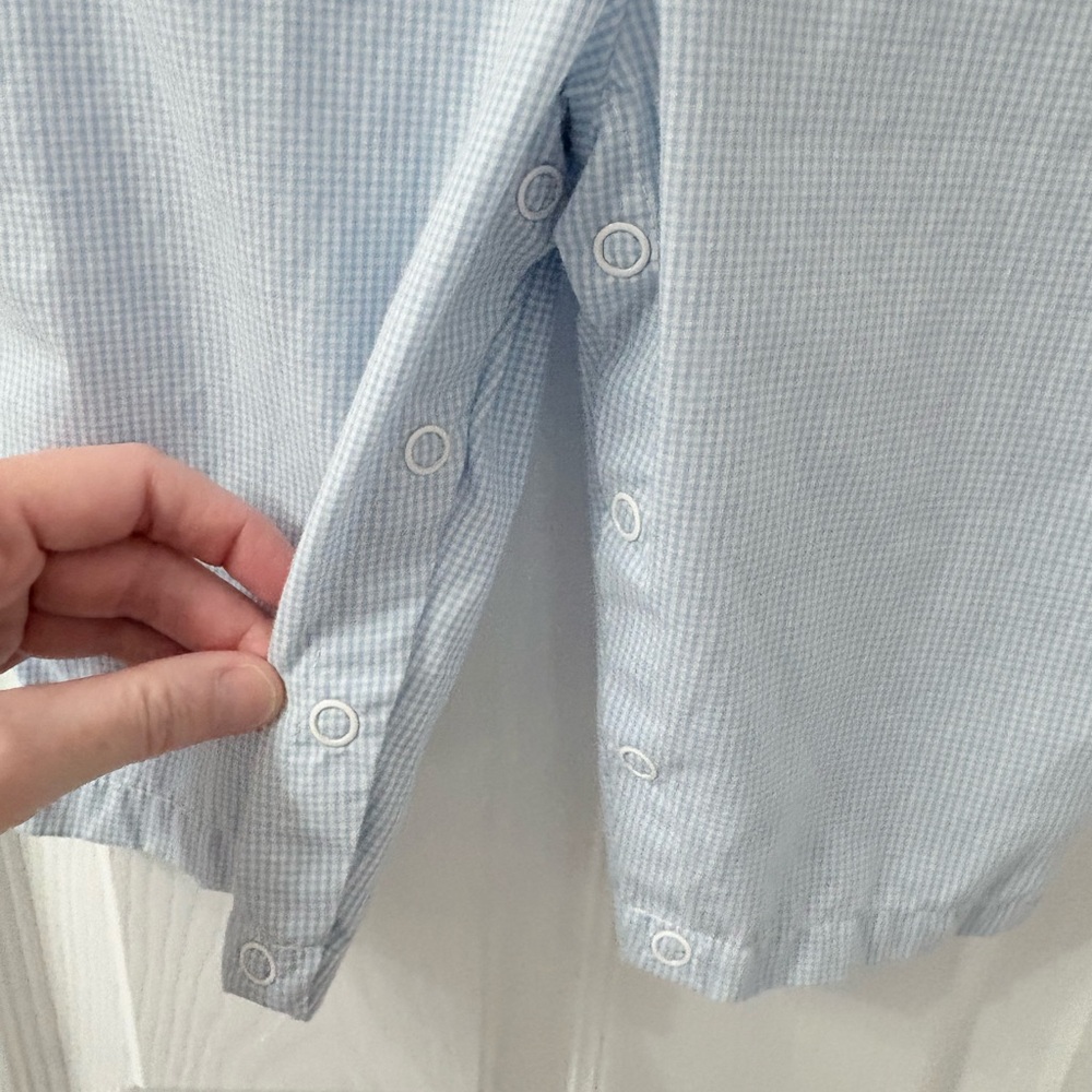 Petit Ami Gingham Horse Overalls with White Shirt - Picture 5 of 5